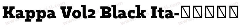 Kappa Vol2 Black Ita字体转换